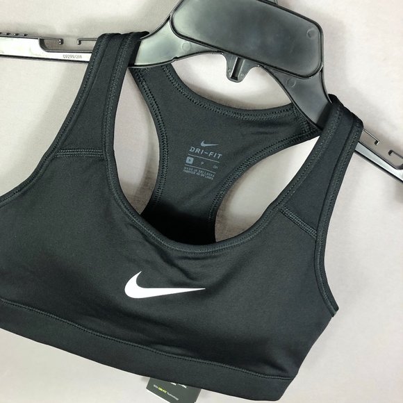 Nike Women's Victory Compression Sports Bra Black/White Size Small - Picture 4 of 9